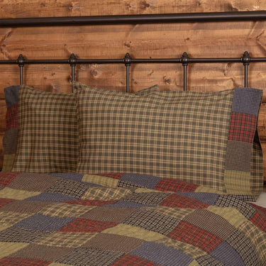 Cedar Ridge Standard Pillow Case with Block Border Set of 2 21x30 VHC Brands - The Fox Decor